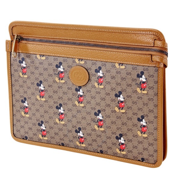 New Gucci X Disney GG Canvas Mickey Mouse Pouch Clutch Bag - Picture 1 of 16